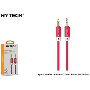 Hytech HY-X70 1M Siyah 3.5mm AUX KABLO Stereo Ses Kablosu