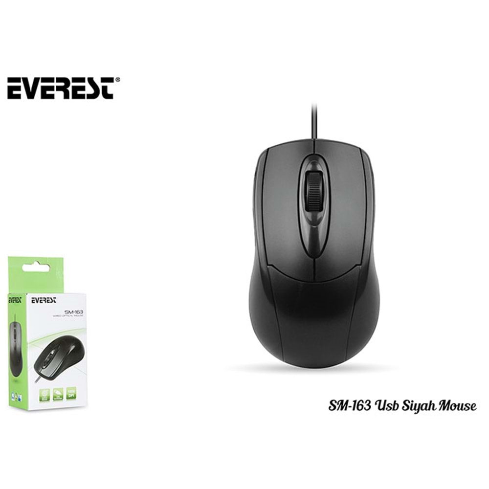 EVEREST SM-163 OPTİK USB KABLOLU MOUSE 180CM