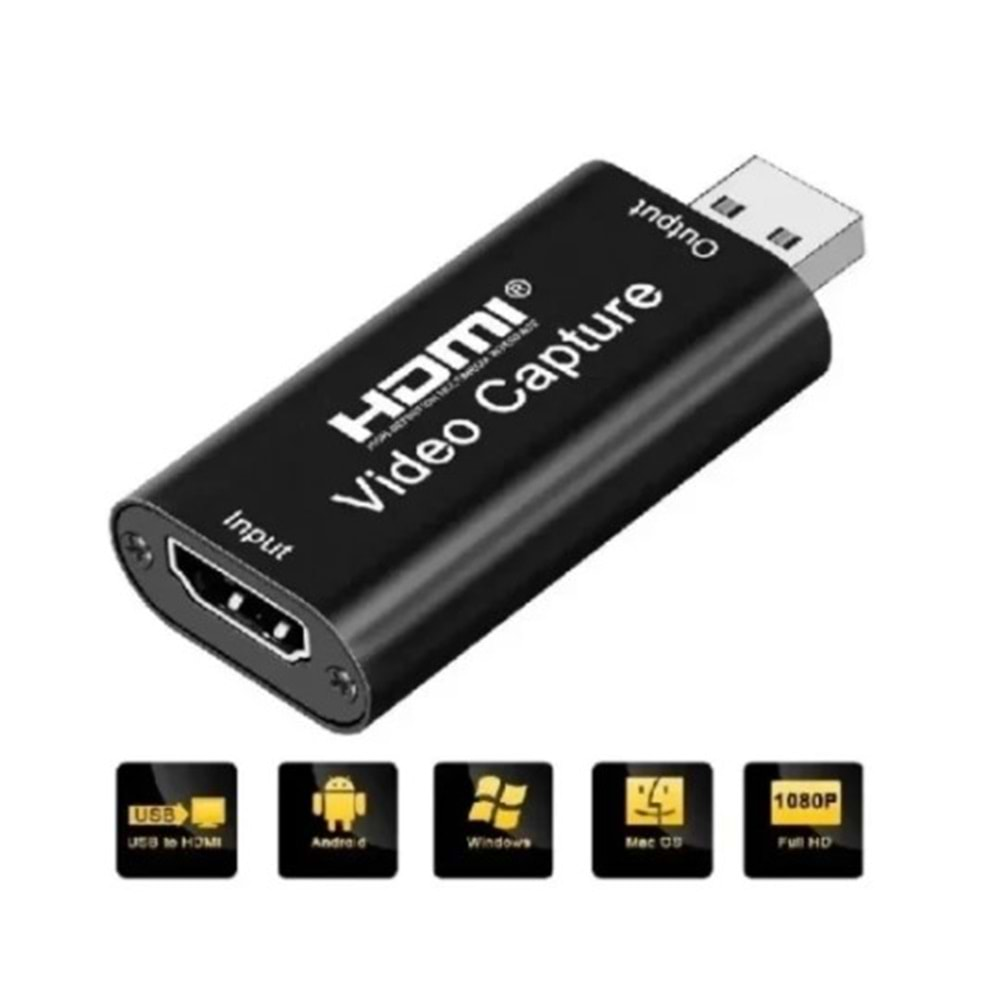 CONCORD HVC HDMİ TO USB ÇEVİRİCİ VİDEO CAPTURE KAYIT EKRAN AKTARMA ADAPTÖR