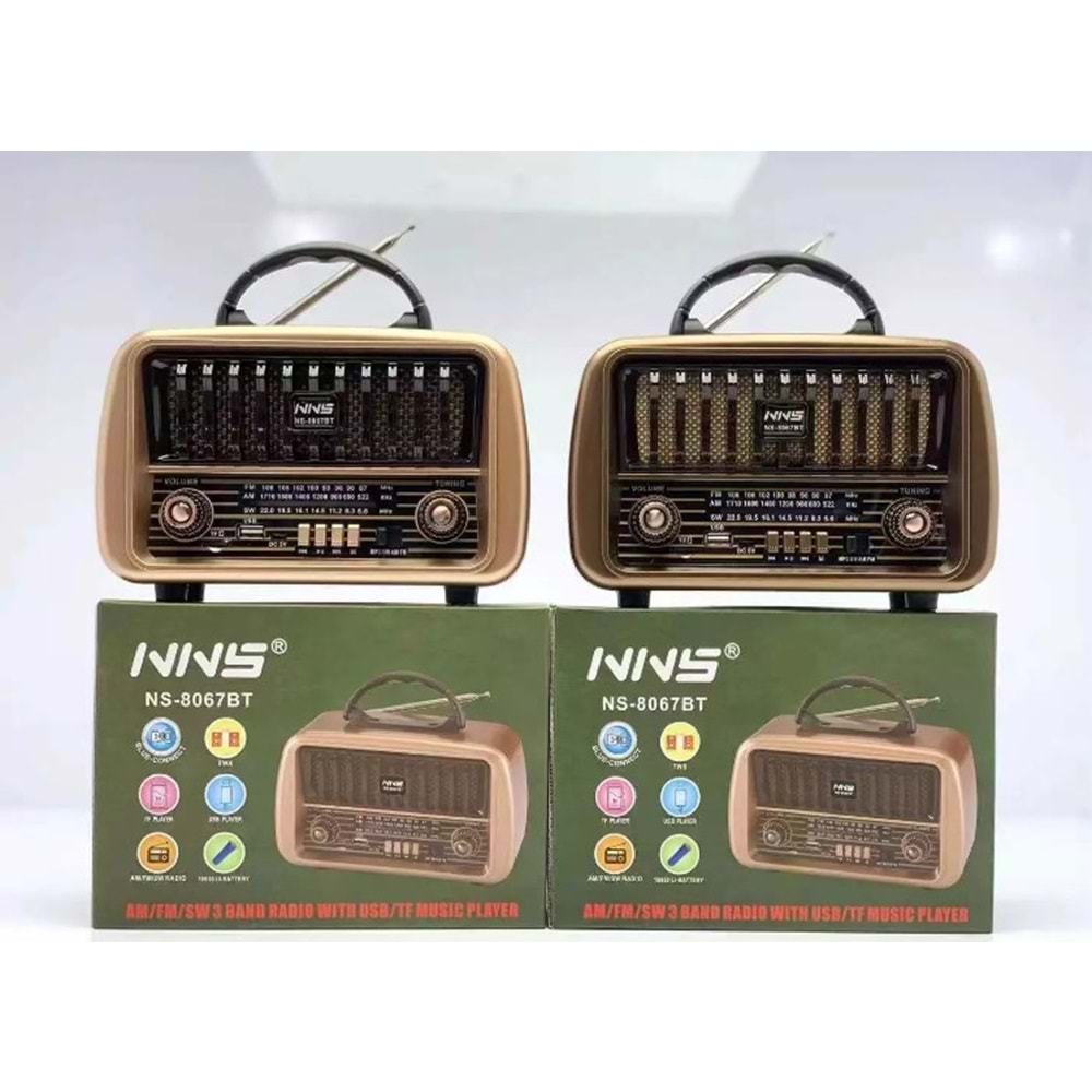 TELSAN NS-8067BT USB/SD/FM/BLUETOOTH NOSTALJİ GÜÇLÜ SİNYAL MÜZİK KUTUSU