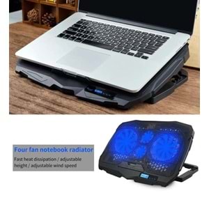 TORİMA S18 IŞIKLI LEDLİ STANDLI GÖSTERGELİ 4 FANLI LAPTOP SOĞUTUCU