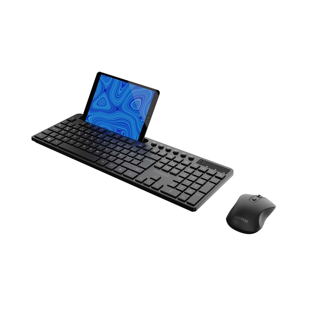 Everest KM-730 Siyah Kablosuz Q Multimedia Klavye + Mouse Set