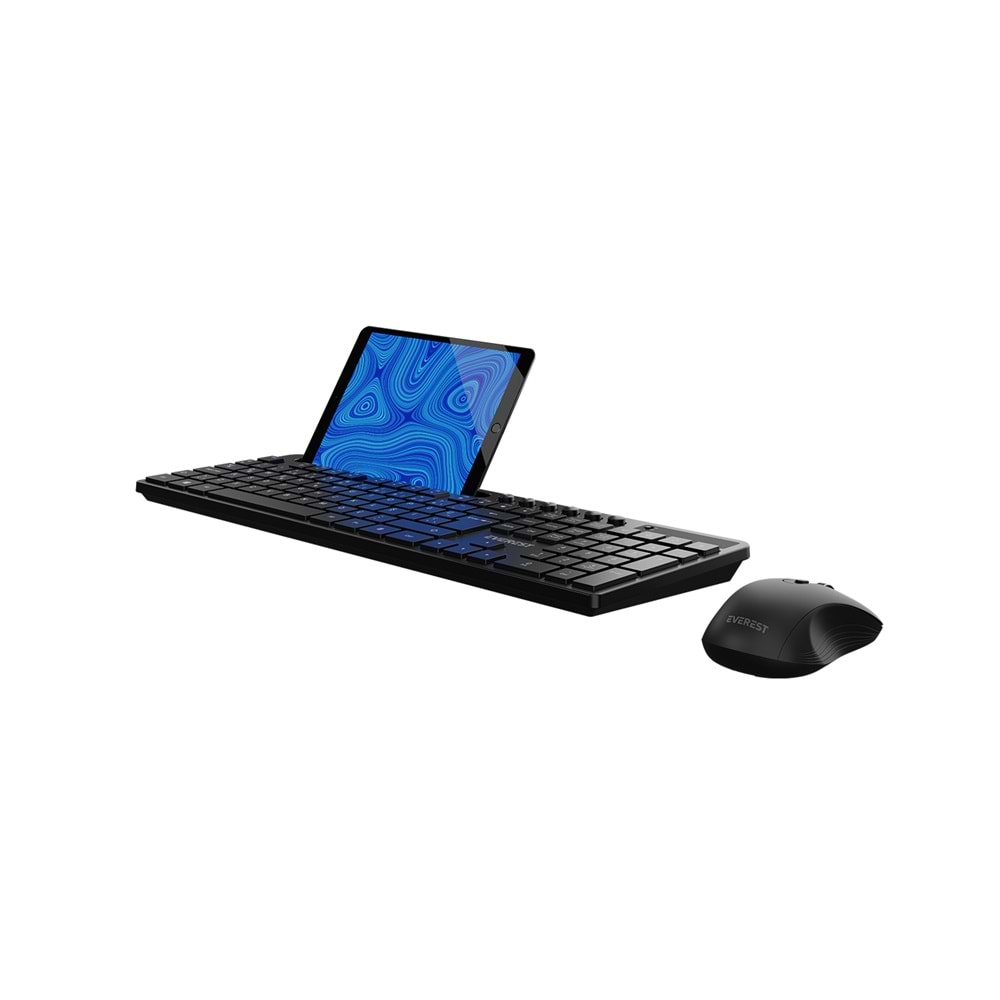 Everest KM-730 Siyah Kablosuz Q Multimedia Klavye + Mouse Set