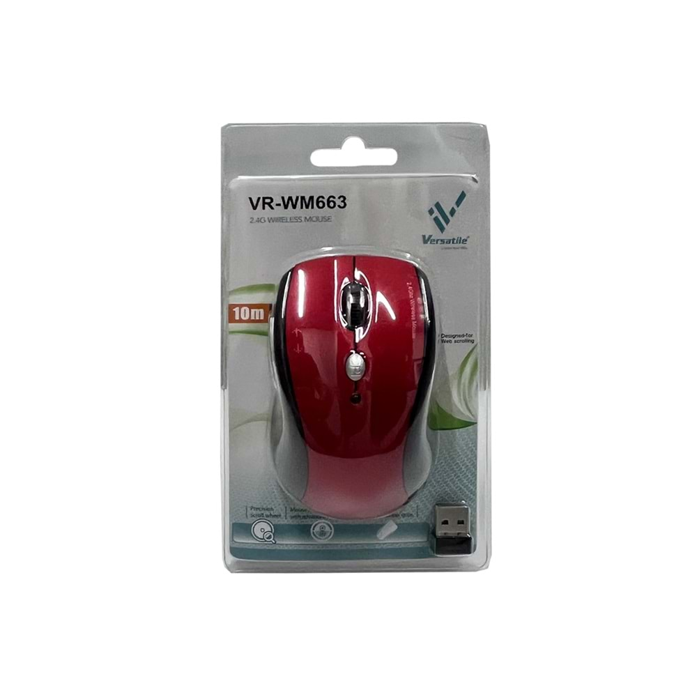 VERSATİLE VR-WM663 USB KABLOSUZ MOUSE 1600DPİ 10M MOUSE