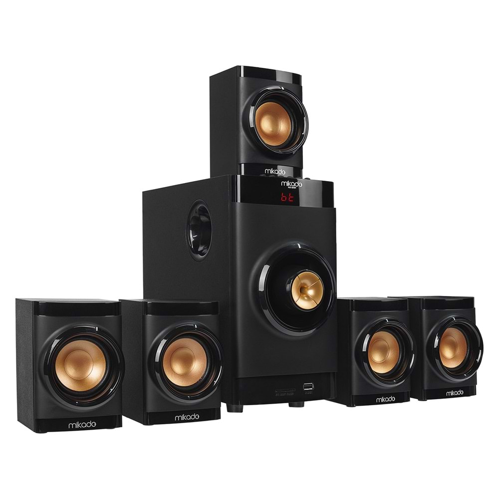 Mikado MD-381BT 5+1 Usb+SD+FM 40W Destekli Multimedia Bluetooth Speaker