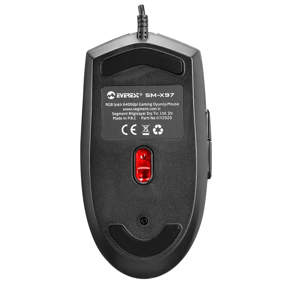 Everest SM-X97 R-STAR Usb 5 Tuşlu RGB Işıklı 6400dpi Gaming Oyuncu Mouse