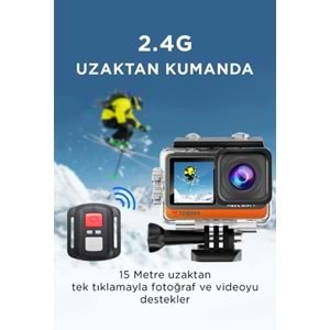 Torima AC-01 2İNÇ LCD Ekran 12MP 4K Ultra Hd Wifi Su Geçirmez Aksiyon Kamerası