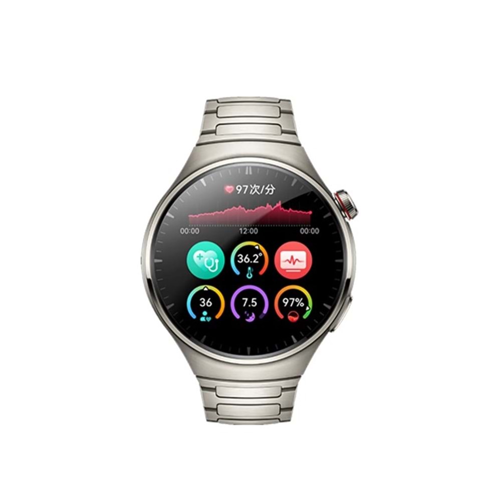 TELSAN SW-32 Watch 4 Pro Plus Amoled Ekran Akıllı Saat Deri+Metal+Silikon Kordon (3 KORDON)