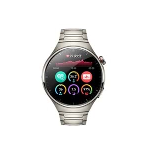TELSAN SW-32 Watch 4 Pro Plus Amoled Ekran Akıllı Saat Deri+Metal+Silikon Kordon (3 KORDON)