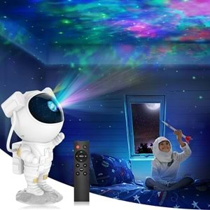 Telsan TLS-0092 Bluetooth Projector Light Astronot Gece Lambası Nebula Ve Samanyolu Kumandalı