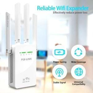 TELSAN LV-WR49D4Q 300MBPS 4 Antenli Kablosuz-N Menzil Artırıcı Acces Point Router WR16