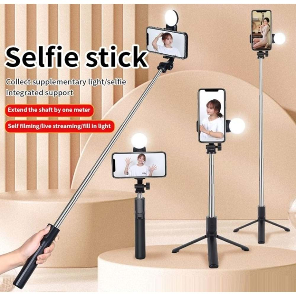 Telsan YS-03 Bluetooth Kontrol 75CM Youtuber Selfie Canlı Yayın Işığı Led Işık Selfie Çubuğu