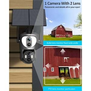 MPİA SD-210 4G GÜNEŞ ENERJİLİ ÇİFT KAMERA 3+3MP İP FULL HD SUYA DAYANIKLI 10 LED GECE GÖRÜŞLÜ 2 ANTENLİ HAREKETLİ KAMERA SD210
