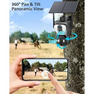 MPİA SD-210 4G GÜNEŞ ENERJİLİ ÇİFT KAMERA 3+3MP İP FULL HD SUYA DAYANIKLI 10 LED GECE GÖRÜŞLÜ 2 ANTENLİ HAREKETLİ KAMERA SD210