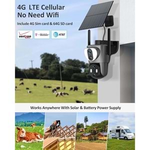 MPİA SD-210 4G GÜNEŞ ENERJİLİ ÇİFT KAMERA 3+3MP İP FULL HD SUYA DAYANIKLI 10 LED GECE GÖRÜŞLÜ 2 ANTENLİ HAREKETLİ KAMERA SD210