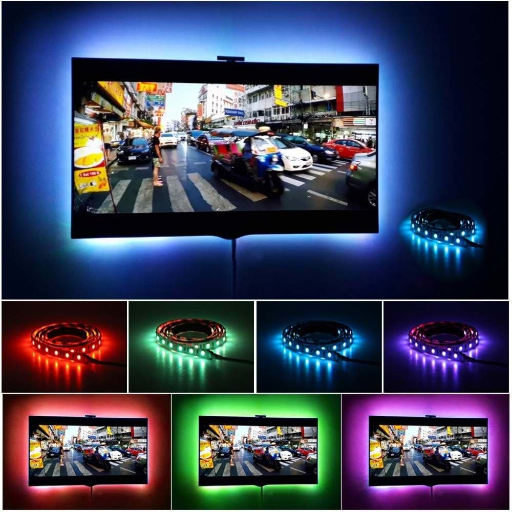 SPRANGE SP-LD5 Sese Duyarlı Bluetooth 5 Metre Tv Arkası USB Girişli Rgb Şerit LED Kumanda ile Kontrol Led