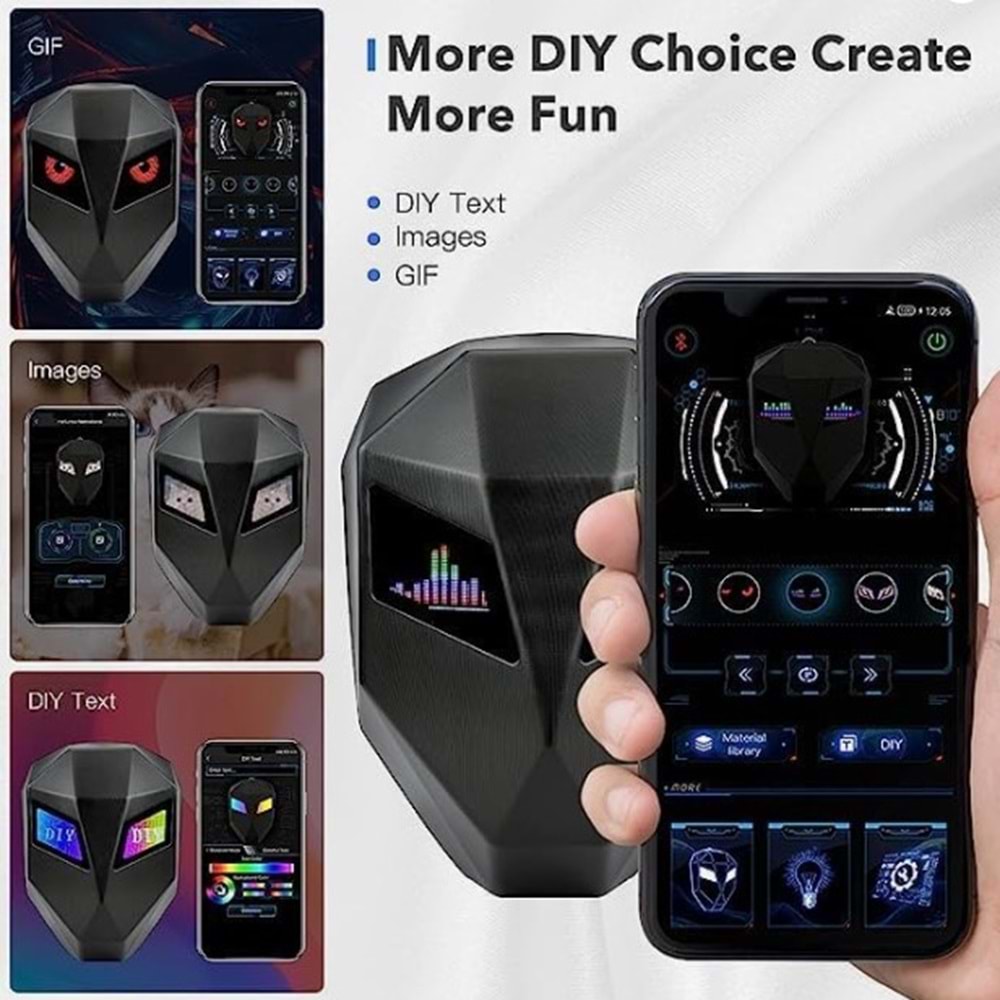 TELSAN LED Şövalye Sırt Çantası Motosiklet Binicilik Sırt Çanta Sert Kabuk Seyahat Çantası Dizüstü Bilgisayar Çantası DIY Kask Çantası Seyahat Kampı için Daypack Bisiklet Depolama Çantası 19inch