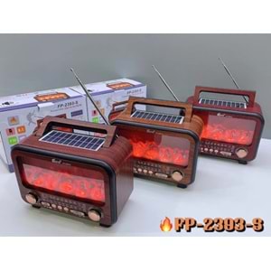 TELSAN FP-2393-S USB/SD/FM/BLUETOOTH ALEVLİ GÜNEŞ ENERJİLİ NOSTALJİ GÜÇLÜ SİNYAL MÜZİK KUTUSU