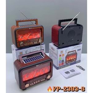 TELSAN FP-2393-S USB/SD/FM/BLUETOOTH ALEVLİ GÜNEŞ ENERJİLİ NOSTALJİ GÜÇLÜ SİNYAL MÜZİK KUTUSU