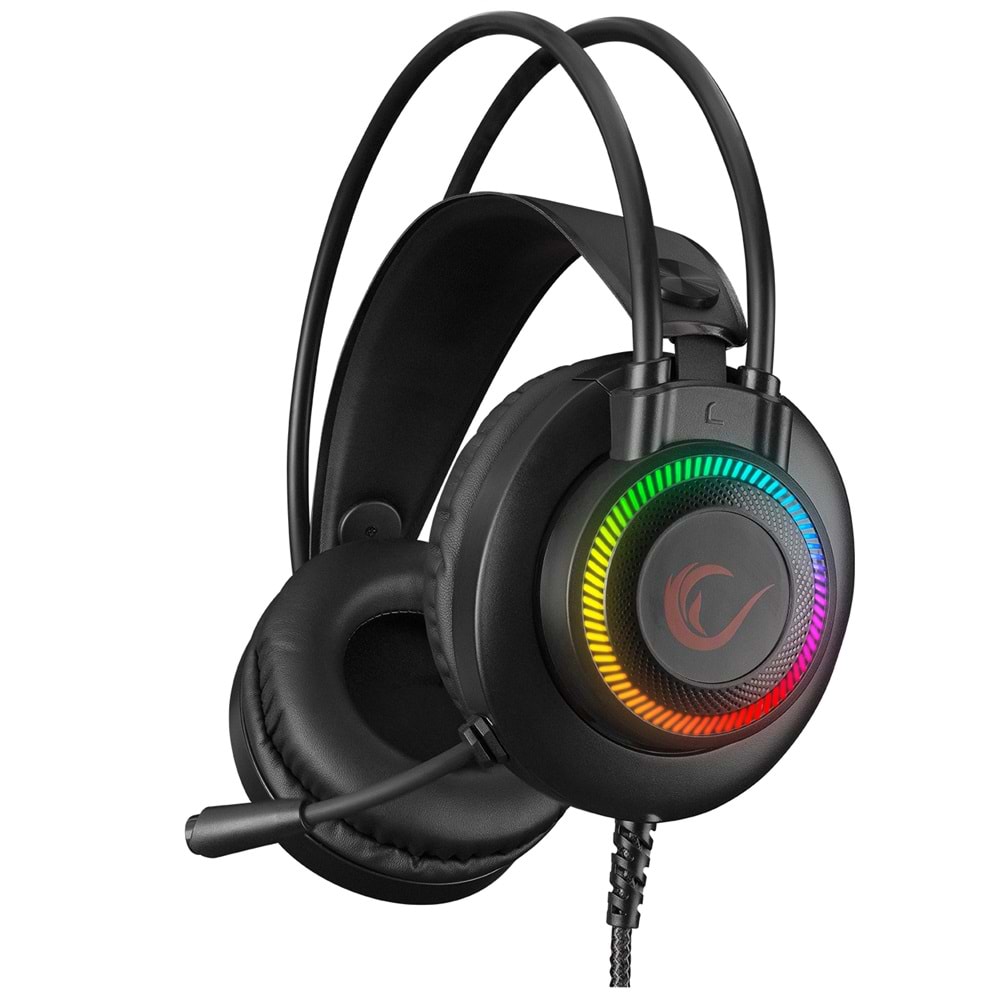 Rampage RM-K27 X-JAMMER Rainbow Ledli PC USB 3.5M PS4-XBOX-Mobile Gaming Oyuncu Mikrofonlu Kulaklık