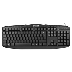 Everest KB-250U Siyah USB Q Multimedia Klavye