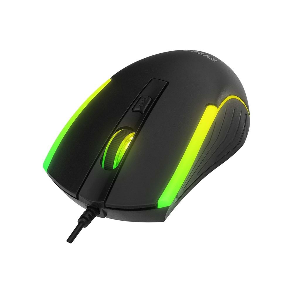 Everest KM-198 Luminax Siyah Gökkuşağı Aydınlatmalı Q Gaming Oyuncu Klavye + Mouse Set