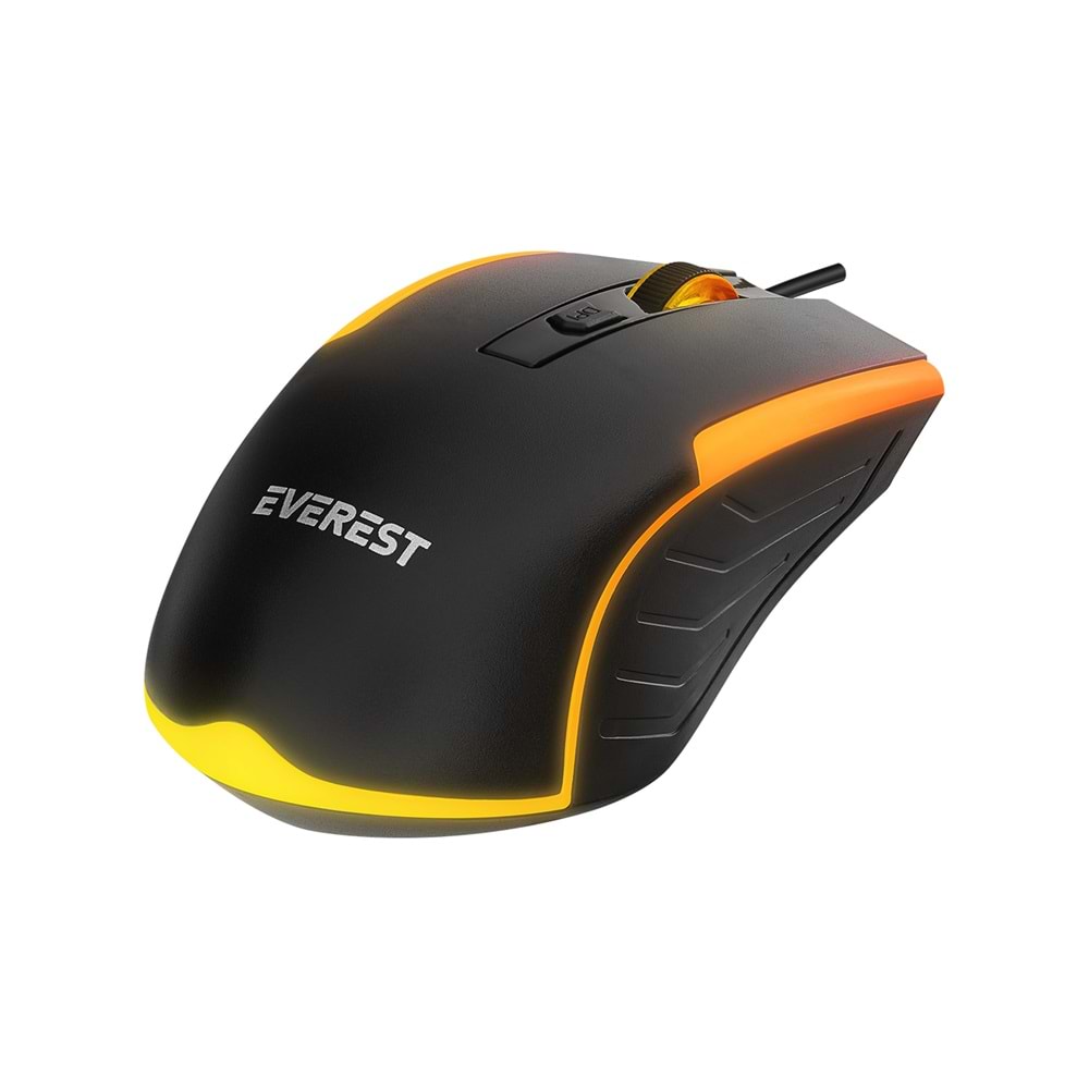 Everest KM-198 Luminax Siyah Gökkuşağı Aydınlatmalı Q Gaming Oyuncu Klavye + Mouse Set