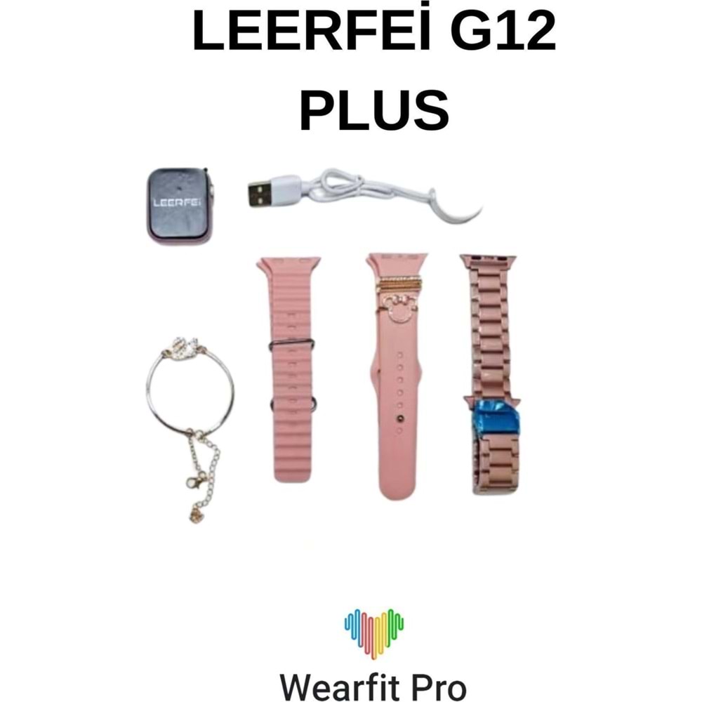 Telsan Leerfei G12 Plus 44mm Köşeli Ekran Kadın Akıllı Saat