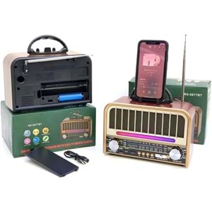 TELSAN NS-6677BT USB/SD/FM/BLUETOOTH NOSTALJİ GÜÇLÜ SİNYAL MÜZİK KUTUSU