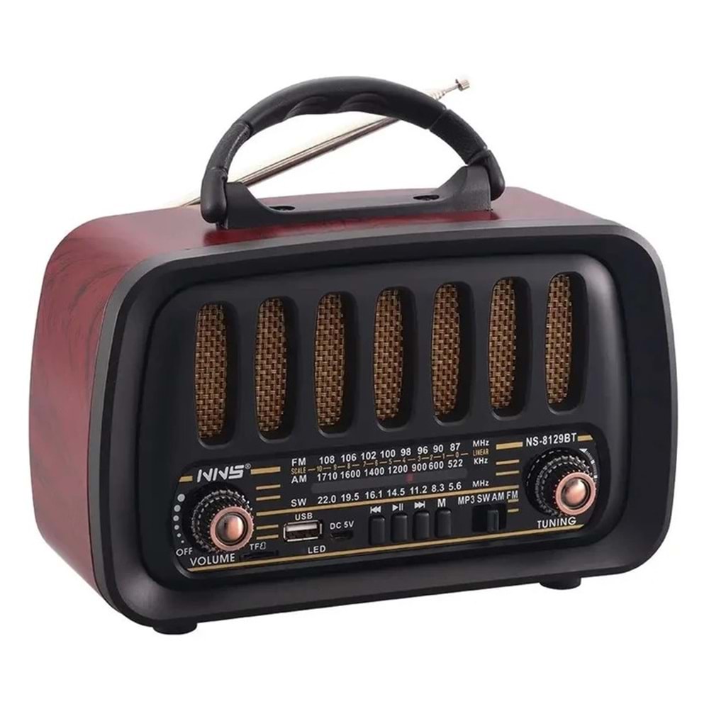 TELSAN NS-8129BT USB/SD/FM/BLUETOOTH NOSTALJİ GÜÇLÜ SİNYAL MÜZİK KUTUSU