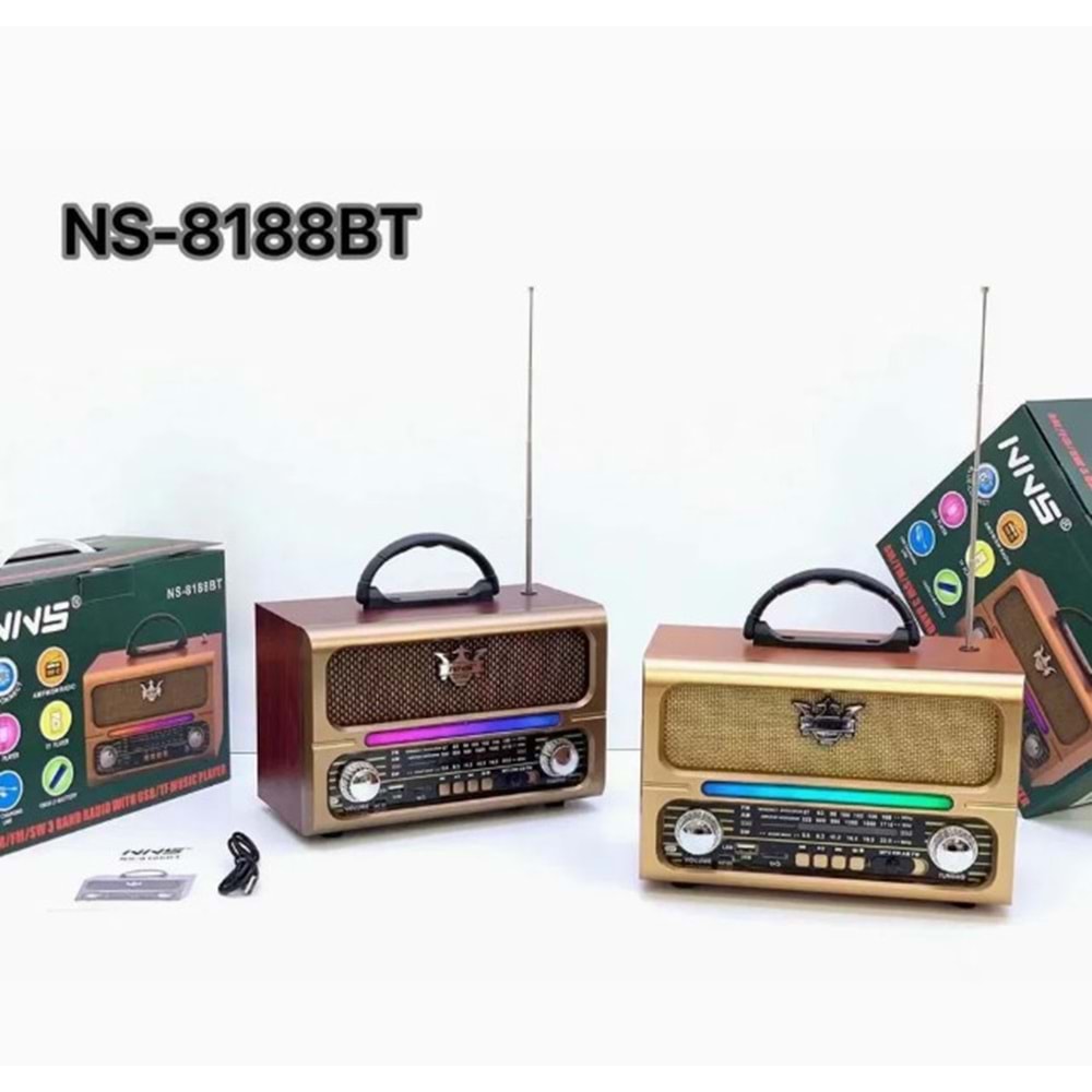 TELSAN NS-8188BT USB/SD/FM/BLUETOOTH NOSTALJİ GÜÇLÜ SİNYAL MÜZİK KUTUSU