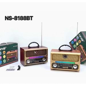 TELSAN NS-8188BT USB/SD/FM/BLUETOOTH NOSTALJİ GÜÇLÜ SİNYAL MÜZİK KUTUSU