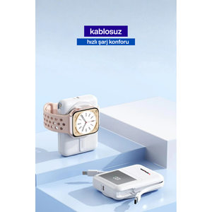 SPRANGE SR-P27M MAGSAFE WİRELESS 10000MAH 15W HIZLI ŞARJ 27W PD GÖSTERGELİ POWERBANK