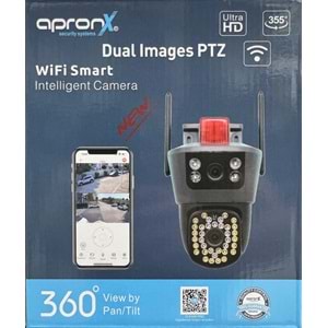Apronx APX-WP246 4MP 3.6mm+3.6mm WİFİ Çift Kamera Wifi PTZ İp Kamera