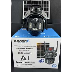 Apronx APX-WSP344 6MP 3.6mm+3.6mm 4G SİM KART 4 Kamera Suya Dayanıklı Dış Ortam İp Kamera