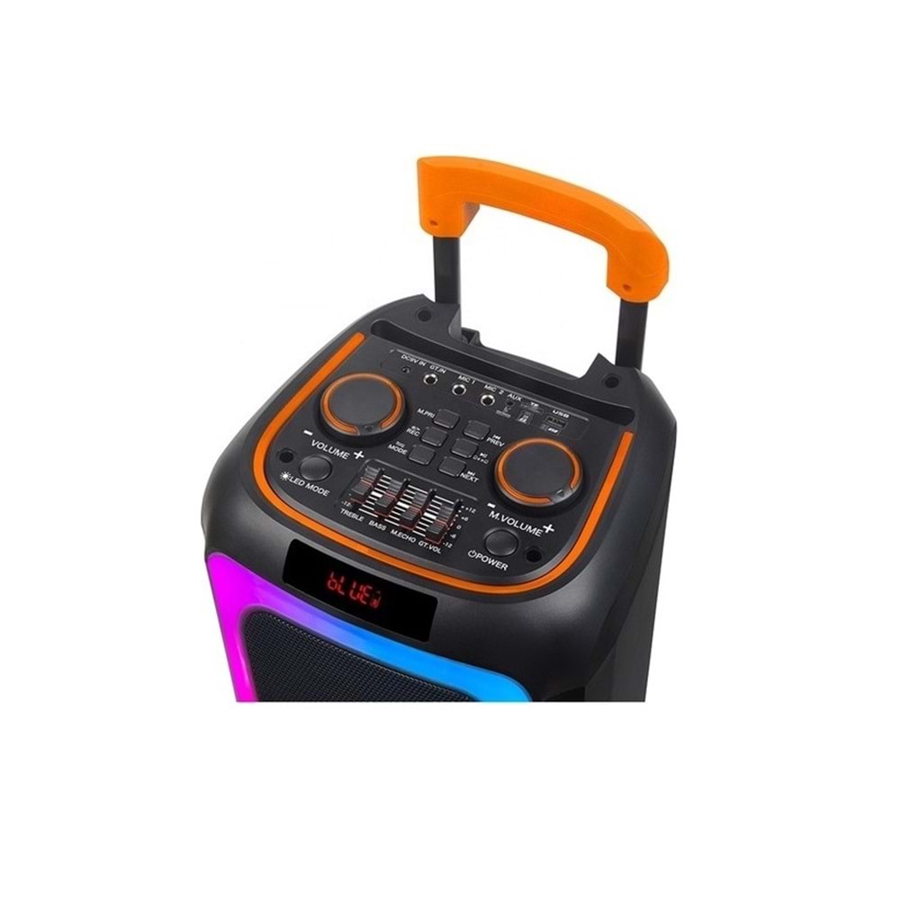 TELSAN NDR-1097 SD/USB/FM 16inc KUMANDALI KABLOSUZ MİKROFONLU BLUETOOTH RGB IŞIKLI MÜZİK KUTUSU