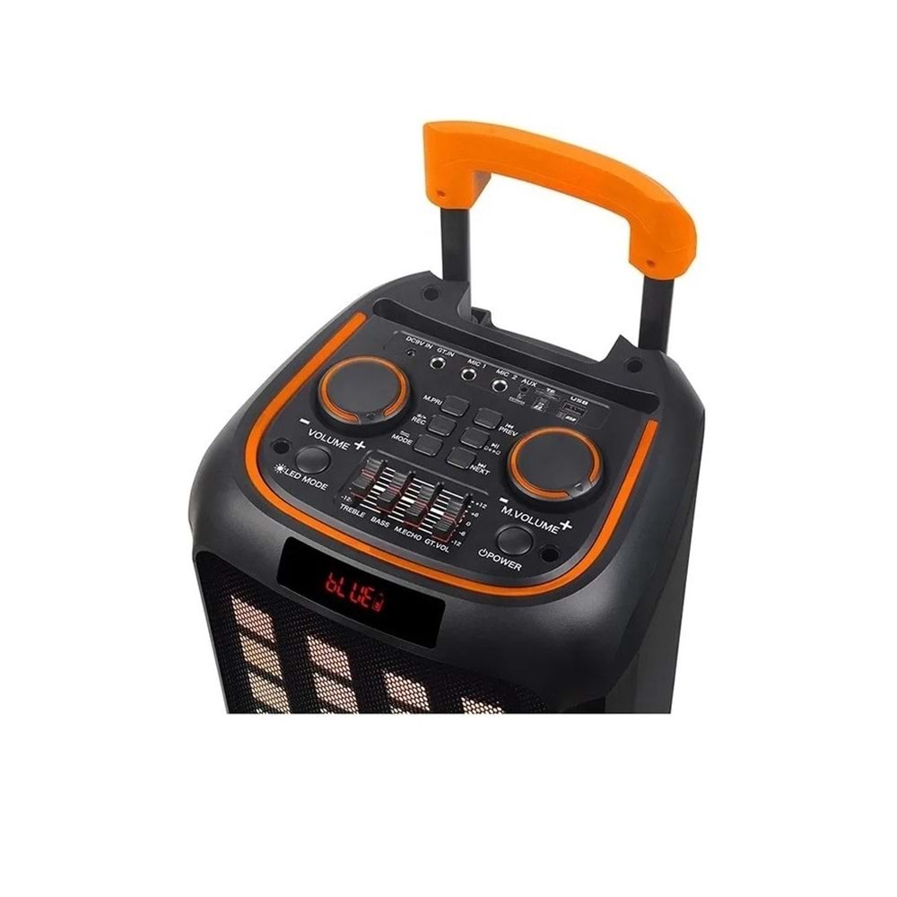TELSAN NDR-1098 SD/USB/FM 16inc KUMANDALI KABLOSUZ MİKROFONLU BLUETOOTH RGB IŞIKLI MÜZİK KUTUSU