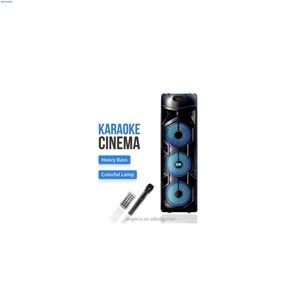 POLYGOLD PG-8838 SD/USB/FM 28inc KUMANDALI KABLOSUZ MİKROFONLU BLUETOOTH RGB IŞIKLI MÜZİK KUTUSU