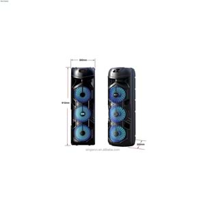 POLYGOLD PG-8838 SD/USB/FM 28inc KUMANDALI KABLOSUZ MİKROFONLU BLUETOOTH RGB IŞIKLI MÜZİK KUTUSU