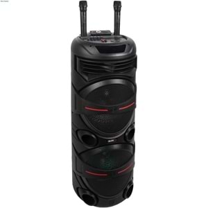 TELSAN KTS-2058 SD/USB/FM 16inc KUMANDALI KABLOSUZ ÇİFT MİKROFONLU BLUETOOTH RGB IŞIKLI MÜZİK KUTUSU