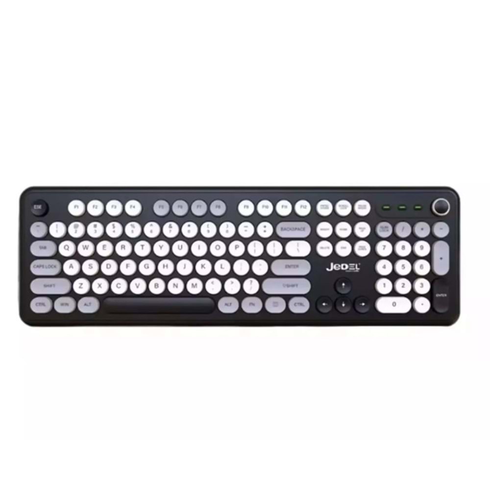 JEDEL WKB104 BT+WİRELESS RENKLİ YUVARLAK TUŞLU KABLOSUZ KLAVYE
