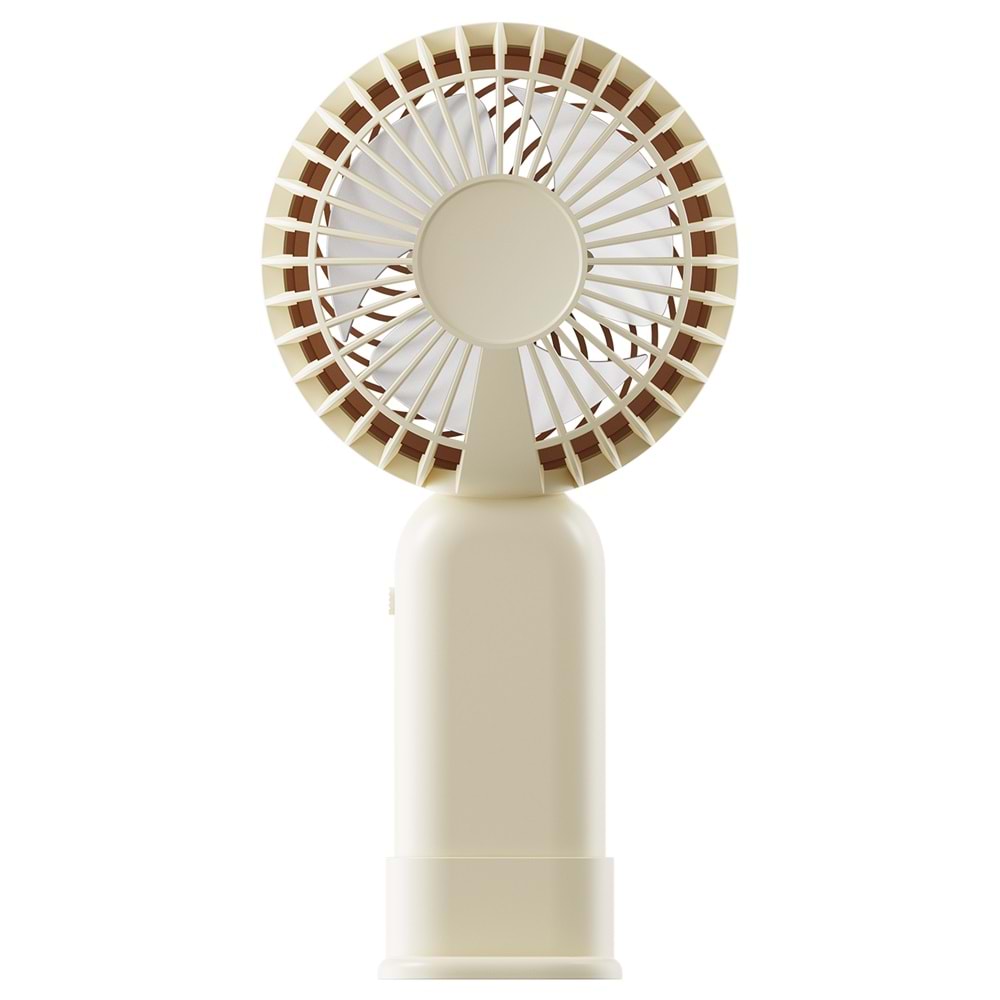 Asonic AFN21 Krem 250mAh Elde Taşınabilir Masaüstü Usb Fan