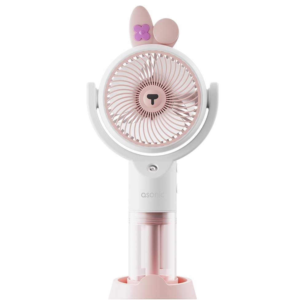 Asonic AFN26 Beyaz 500mAh 2 Kademe Nemlendirici Sprey USB Fan
