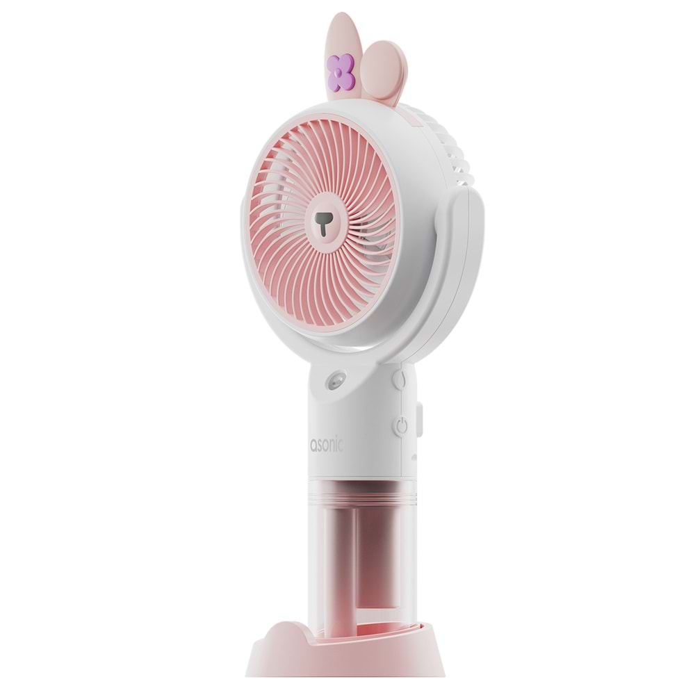 Asonic AFN26 Beyaz 500mAh 2 Kademe Nemlendirici Sprey USB Fan