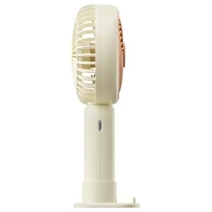 Asonic AFN20 Krem 250mAh Elde Taşınabilir Masaüstü Usb Fan