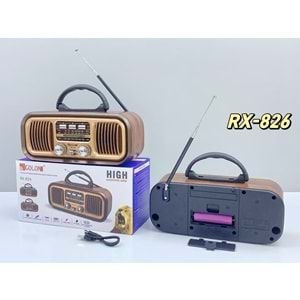 TELSAN RX-826 USB/SD/FM/BLUETOOTH NOSTALJİ GÜÇLÜ SİNYAL MÜZİK KUTUSU