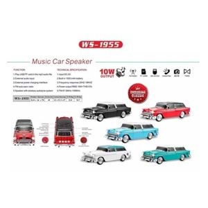 TELSAN WS-1955 SD USB FM BLUETOOTH ANTİKA ARABA LEDLİ SPEAKER