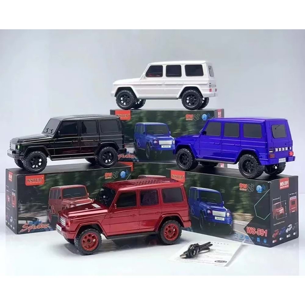 TELSAN WS-591 SD USB FM BLUETOOTH JEEP G63 ARABA LEDLİ SPEAKER