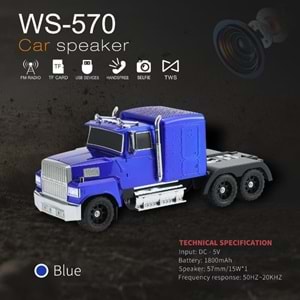 TELSAN WS-570 SD USB FM BLUETOOTH BİG TRUCK TIR LEDLİ SPEAKER