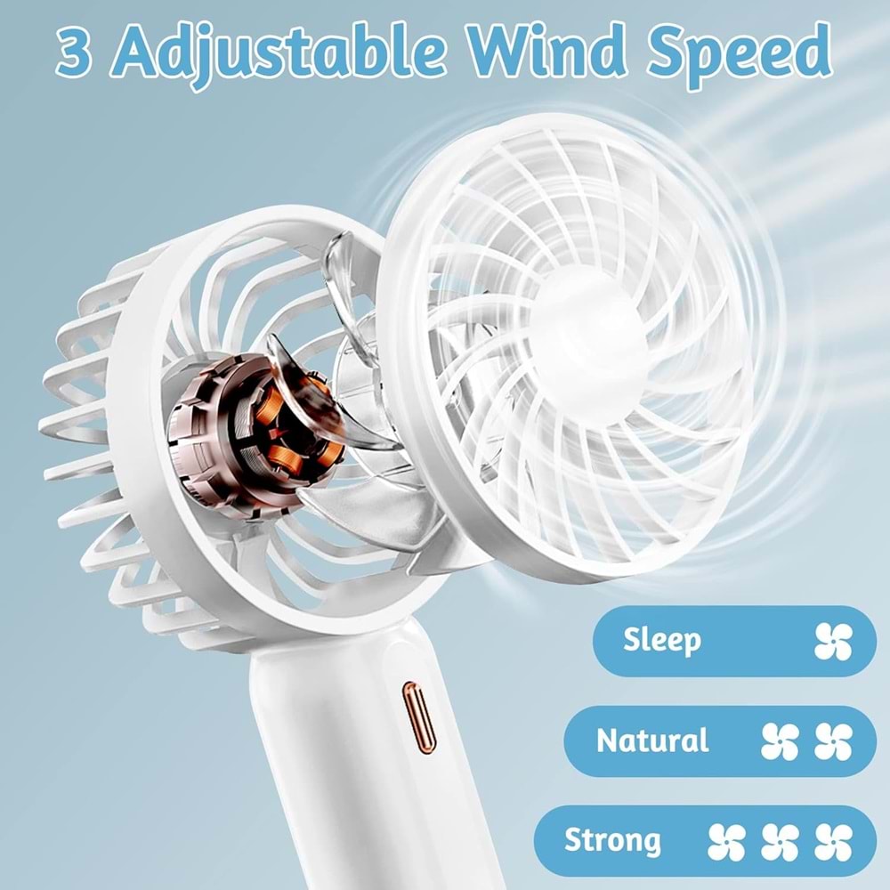 Telsan YM88220 Taşınabilir Şarjlı 3-5W Usb Masaüstü Fan Usb Vantilatör